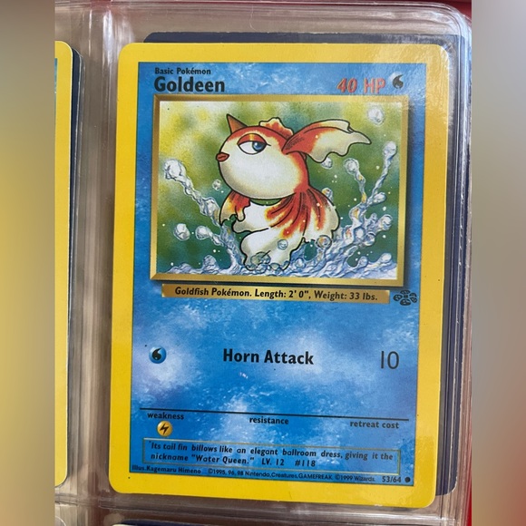 goldeen pokemon card 1995 Pokemon Gym Heroes - Misty's Goldeen - 30/132 main image 0